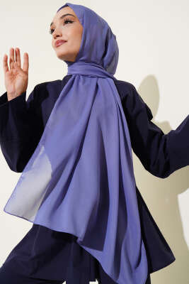 Pazarium - Multi Şifon Şal Zaraf Serisi İndigo