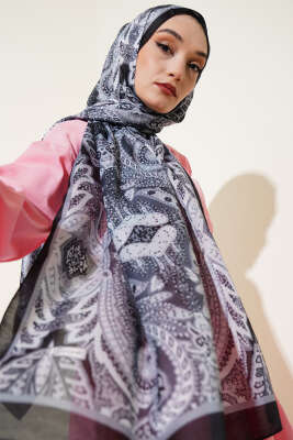 Pazarium - Siyah Serisi Soft Şal Asorti 8