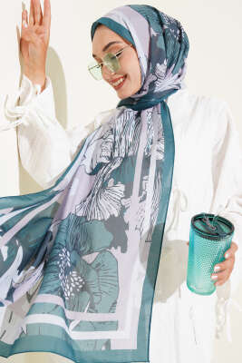 Pazarium - Shelia Desen Lina Şal Zümrüt