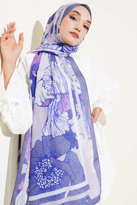 Pazarium - Shelia Desen Lina Şal Lila