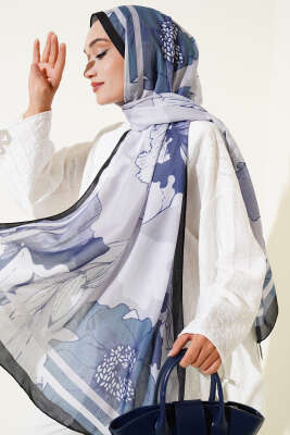 Pazarium - Shelia Desen Lina Şal Füme