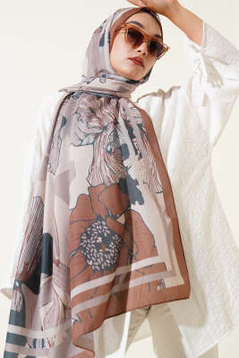 Pazarium - Shelia Desen Lina Şal Camel