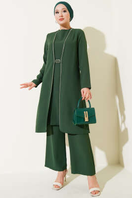 Pazarium - Taş Sıra Detaylı İkili Takım Yeşil