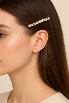 Taşlı Otomatik Toka Gold - Thumbnail