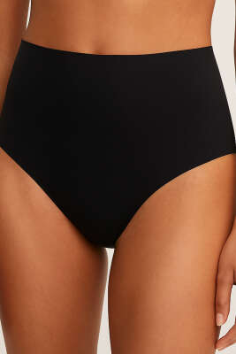 NBB 3'lü Lazer Kesim Yüksek Bel Külot Siyah Vizon Ten - Thumbnail