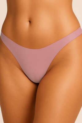 NBB 3'lü Lazer Kesim Tanga Ten Bordo Cappucino - Thumbnail