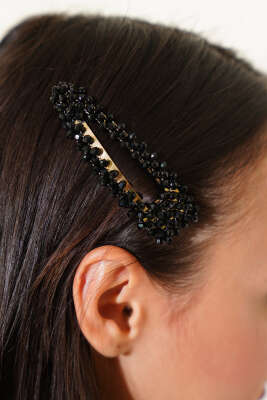 Pazarium - Taşlı Çıtçıt Toka Siyah