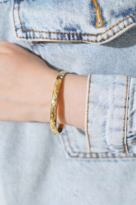 Pazarium - Minik Taşlı Kelepçe Bilezik Asorti 2