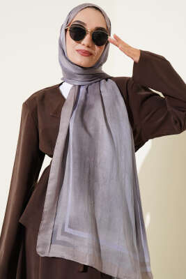 Pazarium - Batik Desen Bambu Kraş Şal Vizon