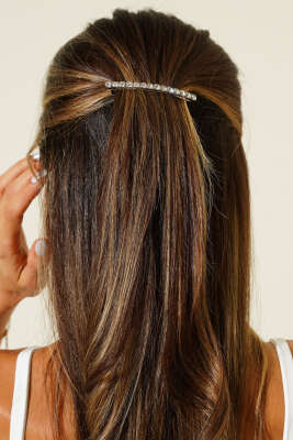 Pazarium - Taşlı Otomatik Toka Gümüş