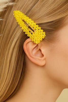 Pazarium - Taşlı Çıtçıt Toka Sarı