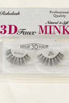 3D Effect Doğal Takma Kirpik No:30 Siyah - Thumbnail