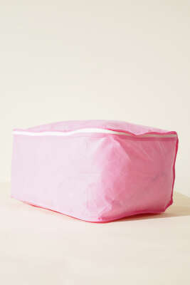 Pazarium - Fermuarlı Tela Kazak Hurç Pembe