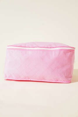 Fermuarlı Tela Kazak Hurç Pembe - Thumbnail