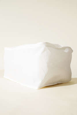 Fermuarlı Tela Yastık Hurç Beyaz - Thumbnail