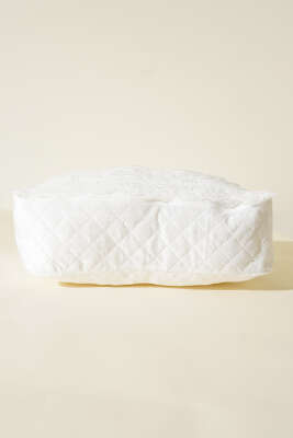 Dantelli Kadife Bohça Hurç Ekru - Thumbnail