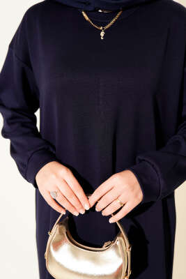 Loyşa Salaş Elbise Lacivert - Thumbnail