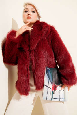 Pazarium - Astarlı Lolita Kürk Bordo