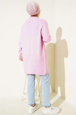 Cepli Araboy Triko Hırka Pembe - Thumbnail