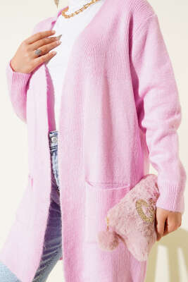 Cepli Araboy Triko Hırka Pembe - Thumbnail