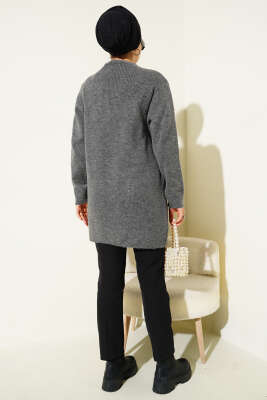 Cepli Araboy Triko Hırka Füme - Thumbnail