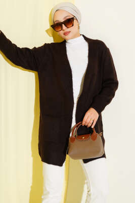 Cepli Araboy Triko Hırka Kahve - Thumbnail