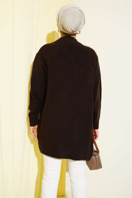 Cepli Araboy Triko Hırka Kahve - Thumbnail