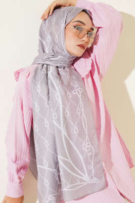 Halat Desenli Soft Şal Taş - Thumbnail