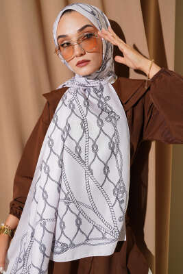 Halat Desenli Soft Şal Bej - Thumbnail