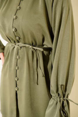 Bilek Tünelli Brit Düğmeli İkili Takım Haki - Thumbnail