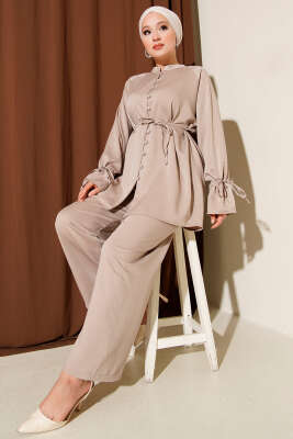 Bilek Tünelli Brit Düğmeli İkili Takım Taş - Thumbnail