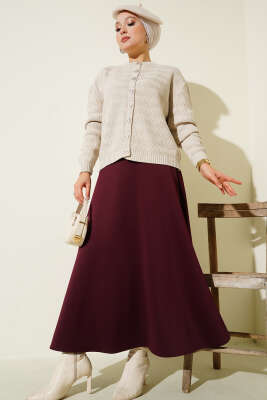 Scuba Mevlana Etek Bordo - Thumbnail