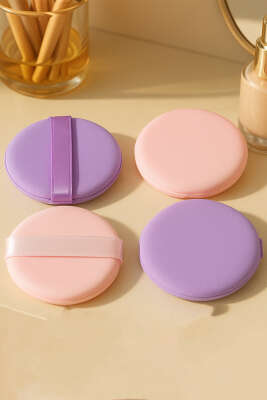 Pazarium - 4'lü Pudra Süngeri Asorti 