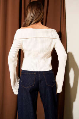 Madonna Yaka Fermuarlı Hırka Bej - Thumbnail