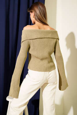 Madonna Yaka Fermuarlı Hırka Çağla Yeşili - Thumbnail