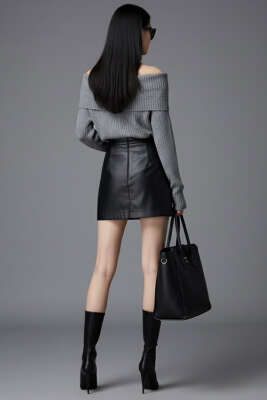 Madonna Yaka Triko Kazak Gri - Thumbnail