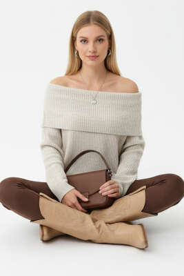 Madonna Yaka Triko Kazak Taş - Thumbnail