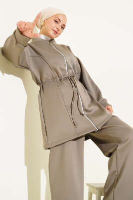 Pazarium - Bel Tünelli Scuba İkili Takım Vizon