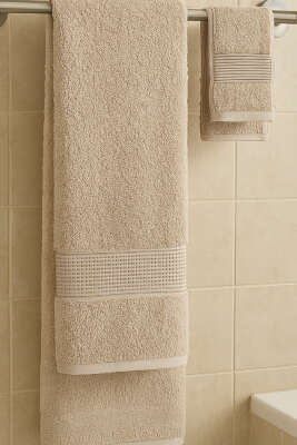 Pazarium - Betüş Banyo Havlu 2'li Takım Vizon