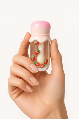 Pazarium - Meyve Desenli Dudak Parlatıcı Çilek