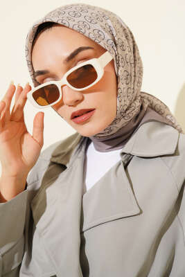 MK Desen Soft Eşarp Kum Bej - Thumbnail