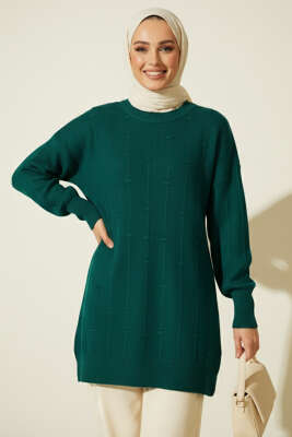 Pazarium - Damla Desen Yumoş Triko Kazak Nefti