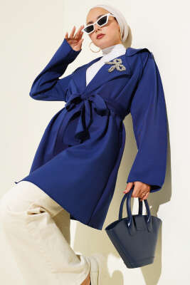 Fiyonk Bronşlu Ters Dikiş Detaylı Ceket Parlement - Thumbnail