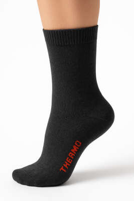 Pazarium - Kadın Thermal Havlu Soket Çorap Füme