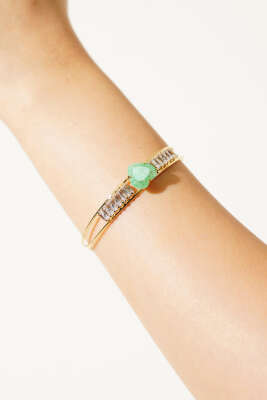 Pazarium - Renkli Taşlı Bileklik Yeşil