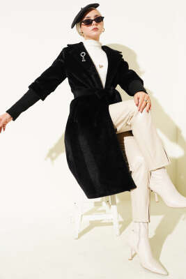 Pazarium - Goldfox Kol Ribanalı Kaban Siyah