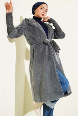 Goldfox Kol Ribanalı Kaban Gri - Thumbnail