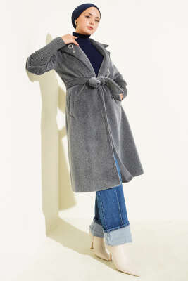 Goldfox Kol Ribanalı Kaban Gri - Thumbnail