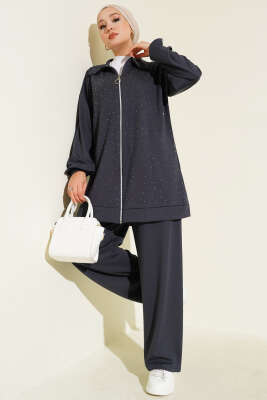 Pazarium - Mini Serpme Taşlı İkili Takım Füme