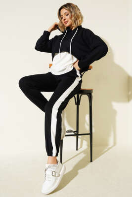 Pazarium - Loyşa İçlikli Üçlü Takım Siyah